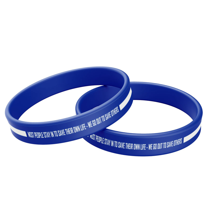 "Most People Stay In To Save Their Own Life - We Go Out To Save Others" - Thin White Line Bracelet